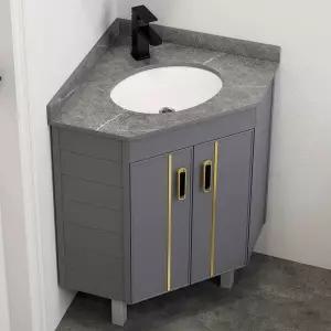 이동식 세면대 미니 건식 소형 화장실 코너 간편 설치형 하부장 컴팩트