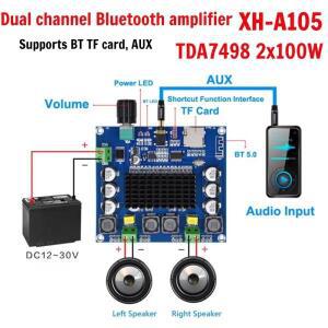 XH-105 고출력 오디오 모듈 듀얼 채널 TD7498 전력 증폭기 보드 블루컬러투스 호환 스피커 홈 시어터 DIY