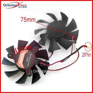 그래픽 카드 냉각 팬, MGOY RX560D RX570 GTX1050 용 VGA 2 와이어 핀, 12V, 로트 당 개