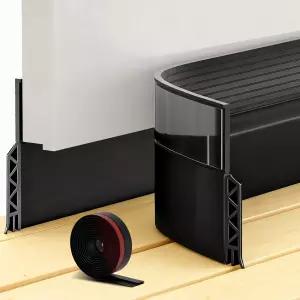 도어 드래프트 스토퍼 시트 외부 및 내부 스윕 차단기 절연체 날씨 스트리핑 노이즈 강력 블랙 39