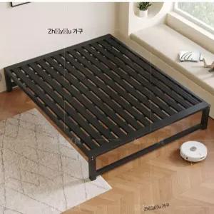 조립식 평상 침대 야외정원 깔판 옥상 단단한 블랙 베란다 마루 베드 방부목 프레임 다다미 싱글 접이식