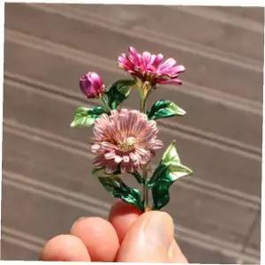 코사지 브로치 장미 꽃 장식 감사 선물 뱃지 핀 장식 소품 미니 꽃 장식