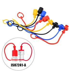1/5쌍 1/2 ISO-A 유압 퀵 커플러 남성용 더스트 캡 및 여성용 플매트 카펫 러그 커버는 디스커넥트 적합