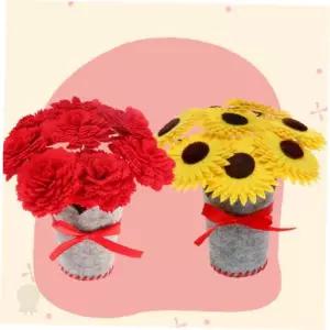 부직포 꽃 만들기 재료 세트 감사 표현 화분 장식 공예 활동 유치원 초등학생