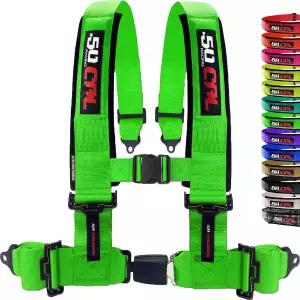 버킷 시트 푸시 릴리스 10가지 색상 옵션 레이싱 레이스카 오프로드 UTV RZR(그린 2인치)을 위한 1pc 4