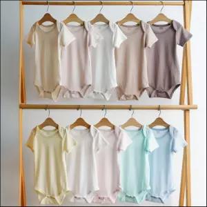 출산선물 여름 아기옷 신생아 메쉬 바디슈트 5종세트내복 배냇저고리 우주복 아기 실내복 유아 수트 애기