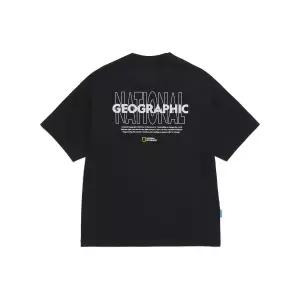내셔널지오그래픽 N262UTS992 크로우 소로나 쿨터치 레터링 그래픽 반팔 티셔츠 BLACK 993644