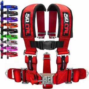 버킷 시트 래치 해제 레이싱 5점 레이스카 UTV RZR용 빨간색 [6005]