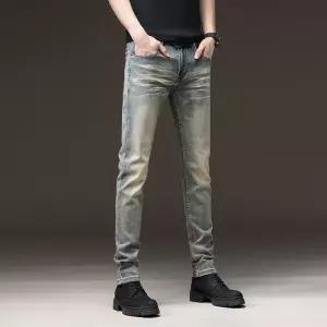 남성청바지 봄여름 청바지 스판 스키니 팬츠 데님 심쿵해외구매