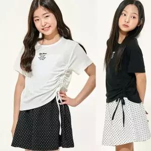 [보리보리/모데쯔]주니어 여름 쿨 도트 스커트 행사 등교 초등여아