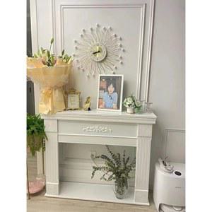 빈티지 벽난로 캐비닛 유럽식 펜션 장식장 배경 TV장 화이트 심플 웨딩 선반