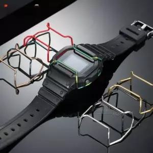 카시오 DW5600/5610/6900 GA2100/700 GWG1000 GX-56 GW9300용 스테인리스 스틸 범퍼 충돌 방지 보호대 시계 액세서리