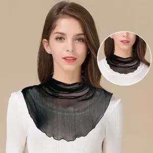 여성 통기성 목토시 메쉬 자외선차단 실크워머 하이넥