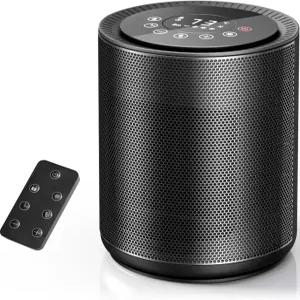 실내용 R.W.FLAME 소형 공간 히터 온도 조절기 및 리모컨이 있는 미니 휴대용 전기 안전하고 조용한 세라믹