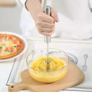 계란찜 휘핑 스텐리스 전기없는 누르는 회전 거품기 핸드믹싱 제과점 반죽기 튼튼