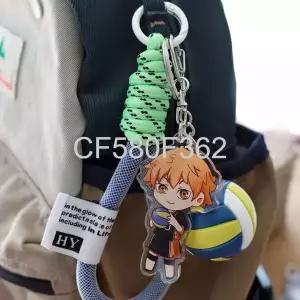  하이큐 키체인 열쇠고리 아크릴 키링 카게야마 히나타 배구공 체인 굿즈 키홀더 가방 꾸미기