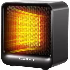 레랏 미니 공간 히터 실내용 500W 조용한 전기 팁 오버 및 과열 방지 기능이 있는 안전한 PTC 세라믹 책상