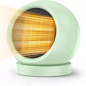 쿨포 스페이스 히터 실내용 에너지 효율 책상 팁 및 과열 방지 기능이 있는 600W PTC 세라믹 휴대용 침실