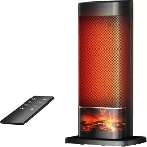 HALMUN 우주 히터 실내용 1500W PTC 세라믹 리모컨 24시간 타이머 진동 팁오버 및 과열 방지 홈 오피스용