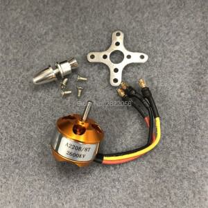 브러시리스 DC 전기 모터, A2208 KV1100 KV2600, RC 비행기/보트/차량 모델 글라이더 비행기 키트, 1 개