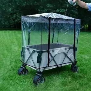 휴대용 캠핑 웨건 모기장 접이식 웨건 바람막이 커버 방수 덮개
