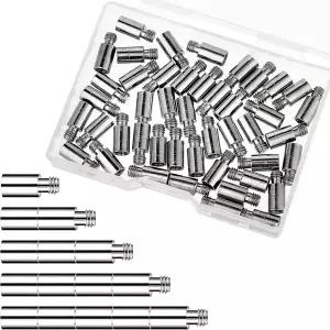 50개 스크랩북 연장 포스트 사진 앨범 액세서리 도구 나사 실버 교체용 리필 가능한 책 바인딩 용품 DIY