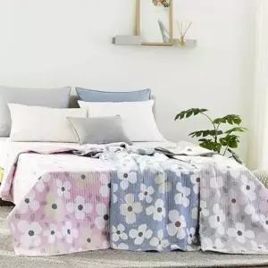 플라워 퀸 이불 패드 누빔 퀸 침대 패드 사계절 여름