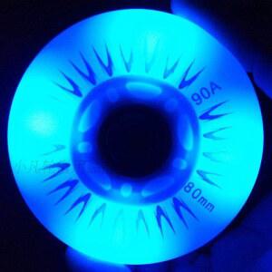 가자르 링이 스케이트 있는 조명 인라인 롤러 바퀴 LED 야외 실내