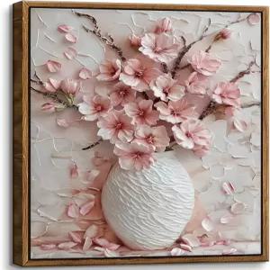 액자 꽃 벽 아트 핑크 사쿠라 장식 벚꽃 포스터 식물 캔버스 프린트 거실 침실 욕실 사무실 복도 8x10인치