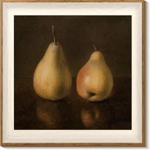 InSimSea 액자 캔버스 월 아트 가을 배 빈티지 예술 작품 주방 벽 장식 과일 작은 포스터 풍경 유화