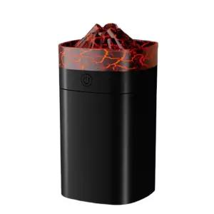 FULLBELL 쿨 미스트 400ML 10-20시간 런타임 7가지 색상 조명 2가지 모드 24DB 콰이어트 블랙(블랙-400ML)