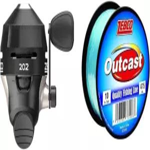 Zebco 202 스핀캐스트 낚시 릴 사이즈 30 오른손 리트리브 내구성 있는 올 메탈 기어 스테인리스 스틸 픽업