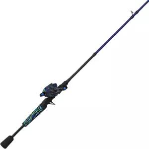 Zebco 로밍 미끼캐스트 릴 및 낚싯대 콤보 6피트 6인치 2피스 유리섬유 막대 스플릿 그립 맥스택 손잡이