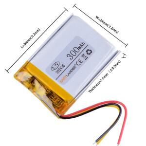 1/5Pcs 3 라인 382436 GPS mp3 mp4 휴대 전화 스피커 3.7V 300MAH 충전식 리튬 이온 폴리머 배터리
