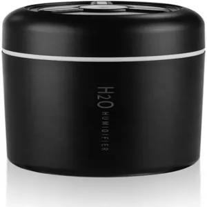 휴대용 미니 쿨 미스트 컬러풀한 야간 조명 타입 C 전원 공급. 침실 사무실 자동차에 완벽 (300ml) (블랙)