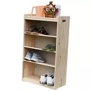 신발장 4단 현관 원목 나무 다용도 이동식