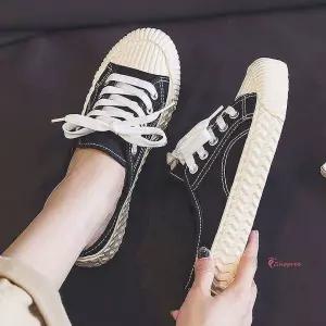 여성 뮬 4컬러 스니커즈 낮은굽 단화 캔버스 신발 뮬스니커즈bcd411