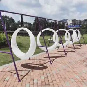 LED 조명의자 흔들 빛나는 스윙체어 포토존 달모양