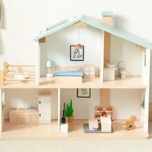 원목 인형의 우드 역할놀이 하우스 놀이 집 미니어처 주방