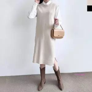 쉬폰 봄/여름원피스 임산부 코디 데이트 신축성 린넨nop392