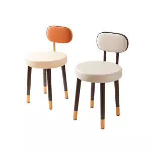 화장대 의자 등받이 수툴 메이크업 양털 스툴 카페 보조 벨벳 패브릭 낮은