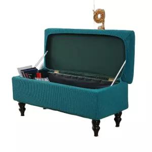 수납스툴 커버 탄성 긴의자 교체 리폼 다크그레이 천갈이 뚜껑 S 4575cm 쇼파