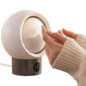 귀여운 미니온풍기 책상 히터 원형 온도조절 난방기 사무실