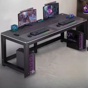 컴퓨터책상 2인용 커플 흰색 블랙 가정용 게임 선반 서재