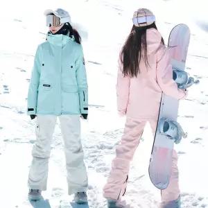 여성 스키복 스노우 남녀공용 세트 남성 상하의 여자 방수 스키