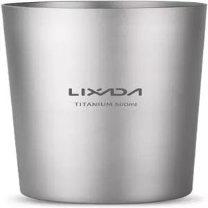 리사다 캠핑 티타늄 커피 워터 맥주 컵 더블 월 티 머그 와인