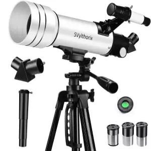 SVylthorix 초급 친화적인 천체 망원경 F70400M - 별 관측 및 달 위한 HD 스타터 스코프 사용이 간편하며