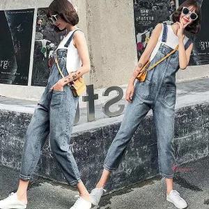 여자 점프수트 오버롤즈 캐주얼 청 데님 멜빵바지 청오버롤즈lmn926