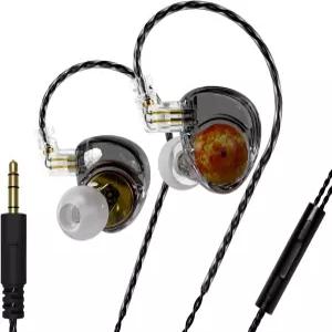 CCA 및 Planet IEM 이어폰 12mm 듀얼 마그네틱 드라이버 분리형 2핀 케이블이 있는 하이파이 게이밍
