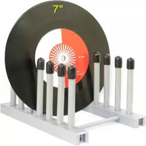 비닐 레코드 보관함 스탠드 랙 CD 디스플레이 청소 장치 건조대 데스크탑 잡지 저장 선반 실리콘 고무 상단